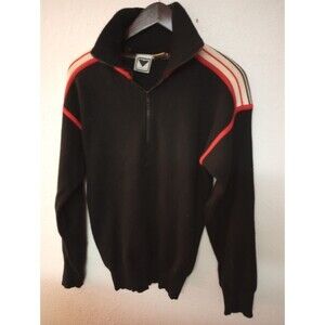 OOAK RARE Vintage Designer Obermeyer Wool Blend 1/4 Zip Sweater Ski Medium